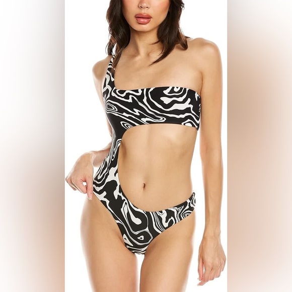 WEWOREWHAT NWOT marble one piece monokini size small - Picture 1 of 4